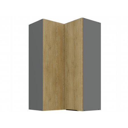 Szafka górna narożna wysoka 60 cm CREMA dąb cremona / antracyt 60x60 GN-108 2F 90